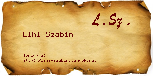 Lihi Szabin névjegykártya